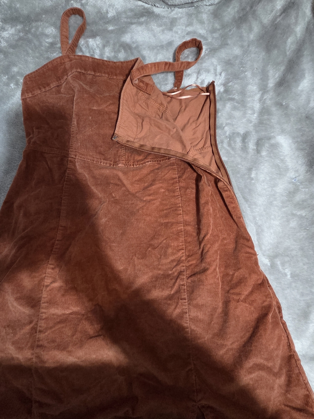 Hollister Rust-Brown Corduroy Mini Dress - Picture 7 of 9